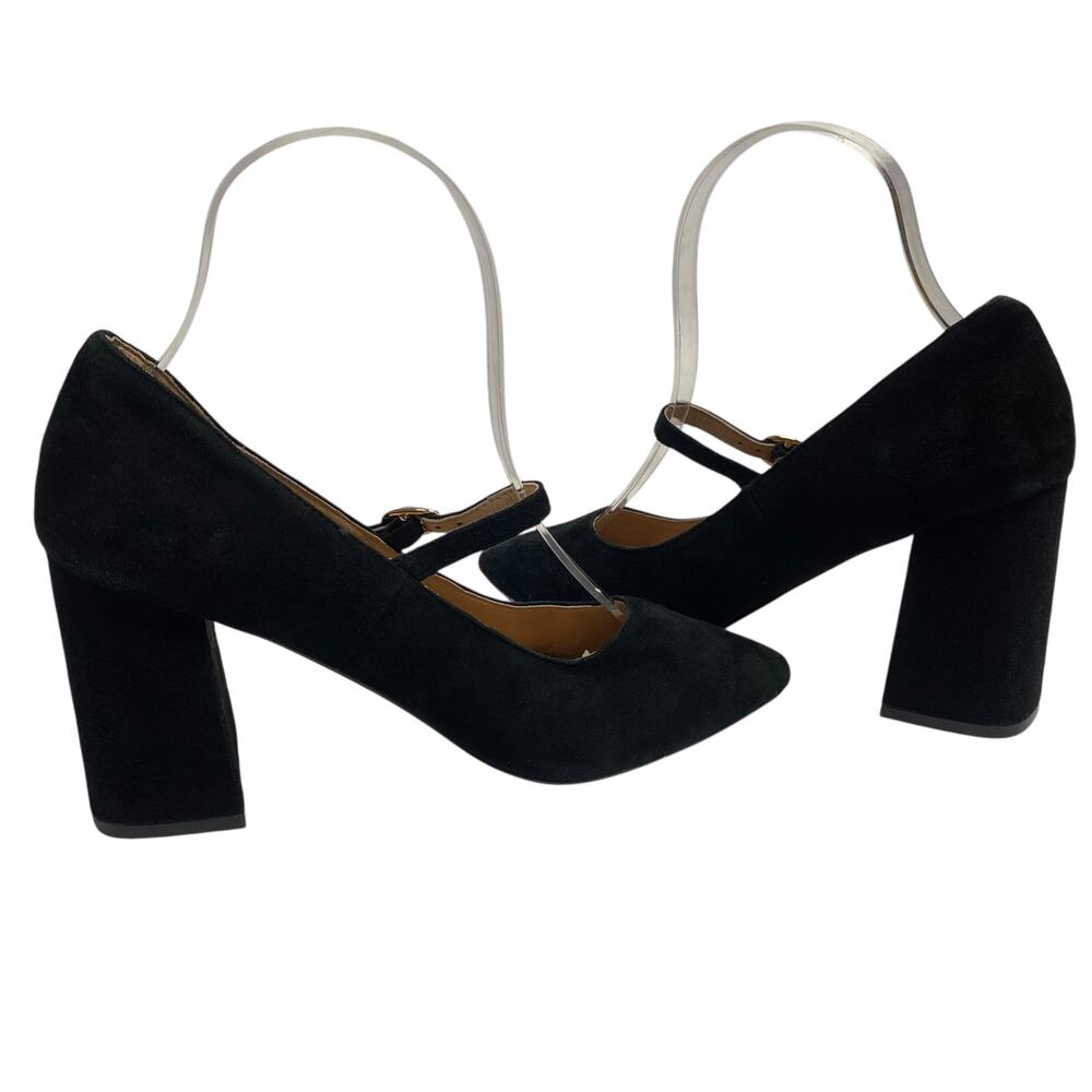 Halogen Atlantic Pacific Womens Helenah Black Suede Mary Jane Heel Pumps - Picture 7 of 9